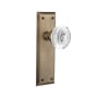 Nostalgic Warehouse Vintage Crystal Egg and Dart Dummy Door Knob Set with New York Rose Antique Brass