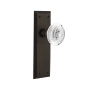 Nostalgic Warehouse Vintage Crystal Egg and Dart Dummy Door Knob Set with New York Rose Oil-Rubbed Bronze