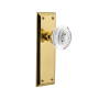 Nostalgic Warehouse Vintage Crystal Egg and Dart Dummy Door Knob Set with New York Rose Polished Brass
