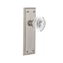 Nostalgic Warehouse Vintage Crystal Egg and Dart Dummy Door Knob Set with New York Rose Satin Nickel