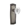 Nostalgic Warehouse Vintage Crystal Egg and Dart Dummy Door Knob Set with Prairie Rose Antique Pewter