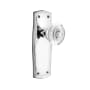 Nostalgic Warehouse Vintage Crystal Egg and Dart Dummy Door Knob Set with Prairie Rose Bright Chrome