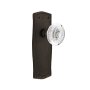 Nostalgic Warehouse Vintage Crystal Egg and Dart Dummy Door Knob Set with Prairie Rose Oil-Rubbed Bronze