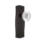 Nostalgic Warehouse Vintage Crystal Egg and Dart Dummy Door Knob Set with Prairie Rose Timeless Bronze