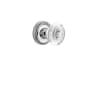 Nostalgic Warehouse Vintage Crystal Egg and Dart Privacy Door Knob Set with Rope Rose and 2-3/4" Backset Bright Chrome