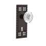 Nostalgic Warehouse Vintage Crystal Egg and Dart Privacy Door Knob Set with Craftsman Rose, 2-3/4" Backset and Decorative Keyhole Timeless Bronze