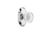 Nostalgic Warehouse Vintage Crystal Meadows Passage Door Knob Set with Cottage Rose and 2-3/4" Backset Bright Chrome