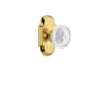 Nostalgic Warehouse Vintage Crystal Meadows Passage Door Knob Set with Cottage Rose and 2-3/4" Backset Polished Brass