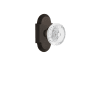 Nostalgic Warehouse Vintage Crystal Meadows Passage Door Knob Set with Cottage Rose and 2-3/4" Backset Oil-Rubbed Bronze