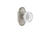 Nostalgic Warehouse Vintage Crystal Meadows Passage Door Knob Set with Cottage Rose and 2-3/4" Backset Satin Nickel
