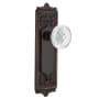 Nostalgic Warehouse Vintage Crystal Meadows Single Dummy Door Knob with Egg & Dart Rose Timeless Bronze