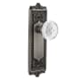 Nostalgic Warehouse Vintage Crystal Meadows Single Dummy Door Knob with Egg & Dart Rose Antique Pewter