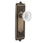 Nostalgic Warehouse Vintage Crystal Meadows Single Dummy Door Knob with Egg & Dart Rose Antique Brass