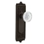 Nostalgic Warehouse Vintage Crystal Meadows Single Dummy Door Knob with Egg & Dart Rose Oil-Rubbed Bronze