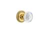 Nostalgic Warehouse Vintage Crystal Meadows Single Dummy Door Knob with Rope Rose Unlacquered Brass