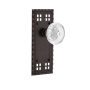 Nostalgic Warehouse Vintage Crystal Meadows Passage Door Knob Set with Craftsman Rose and 2-3/8" Backset Timeless Bronze