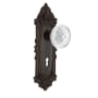 Nostalgic Warehouse Vintage Crystal Meadows Vintage Skeleton Key Retrofit Door Knob Set with Victorian Rose Timeless Bronze
