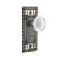 Nostalgic Warehouse Vintage Crystal Meadows Passage Door Knob Set with Craftsman Rose and 2-3/4" Backset Antique Pewter