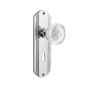 Nostalgic Warehouse Vintage Crystal Meadows Privacy Door Knob Set with Deco Rose, 2-3/4" Backset and Decorative Keyhole Bright Chrome