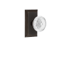 Nostalgic Warehouse Vintage Crystal Meadows Dummy Door Knob Set with Studio Rose Timeless Bronze
