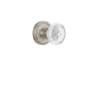 Nostalgic Warehouse Vintage Crystal Meadows Passage Door Knob Set with Classic Rose and 2-3/4" Backset Satin Nickel