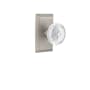 Nostalgic Warehouse Vintage Crystal Meadows Dummy Door Knob Set with Studio Rose Satin Nickel