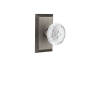 Nostalgic Warehouse Vintage Crystal Meadows Dummy Door Knob Set with Studio Rose Antique Pewter