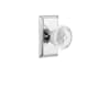 Nostalgic Warehouse Vintage Crystal Meadows Dummy Door Knob Set with Studio Rose Bright Chrome