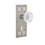 Nostalgic Warehouse Vintage Crystal Meadows Passage Door Knob Set with Craftsman Rose, 2-3/8" Backset and Decorative Keyhole Satin Nickel