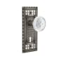 Nostalgic Warehouse Vintage Crystal Meadows Passage Door Knob Set with Craftsman Rose, 2-3/8" Backset and Decorative Keyhole Antique Pewter