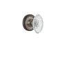 Nostalgic Warehouse Vintage Crystal Victorian Privacy Door Knob Set with Classic Rose and 2-3/4" Backset Antique Pewter
