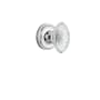 Nostalgic Warehouse Vintage Crystal Victorian Privacy Door Knob Set with Classic Rose and 2-3/4" Backset Bright Chrome