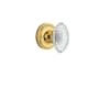 Nostalgic Warehouse Vintage Crystal Victorian Privacy Door Knob Set with Classic Rose and 2-3/4" Backset Unlacquered Brass