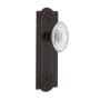 Nostalgic Warehouse Vintage Crystal Victorian Single Dummy Door Knob with Meadows Rose Timeless Bronze