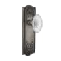 Nostalgic Warehouse Vintage Crystal Victorian Single Dummy Door Knob with Meadows Rose Antique Pewter