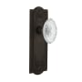 Nostalgic Warehouse Vintage Crystal Victorian Single Dummy Door Knob with Meadows Rose Oil-Rubbed Bronze
