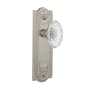 Nostalgic Warehouse Vintage Crystal Victorian Single Dummy Door Knob with Meadows Rose Satin Nickel