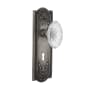 Nostalgic Warehouse Vintage Crystal Victorian Vintage Skeleton Key Retrofit Door Knob Set with Meadows Rose Antique Pewter