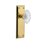Nostalgic Warehouse Vintage Crystal Victorian Privacy Door Knob Set with New York Rose and 2-3/8" Backset Unlacquered Brass