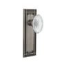 Nostalgic Warehouse Vintage Crystal Victorian Dummy Door Knob Set with Mission Rose Antique Pewter