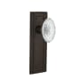 Nostalgic Warehouse Vintage Crystal Victorian Dummy Door Knob Set with Mission Rose Oil-Rubbed Bronze