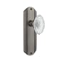 Nostalgic Warehouse Vintage Crystal Victorian Passage Door Knob Set with Deco Rose and 2-3/4" Backset Antique Pewter