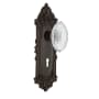 Nostalgic Warehouse Vintage Crystal Victorian Vintage Skeleton Key Retrofit Door Knob Set with Victorian Rose Timeless Bronze