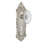 Nostalgic Warehouse Vintage Crystal Victorian Vintage Skeleton Key Retrofit Door Knob Set with Victorian Rose Satin Nickel