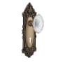Nostalgic Warehouse Vintage Crystal Victorian Vintage Skeleton Key Retrofit Door Knob Set with Victorian Rose Antique Brass