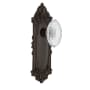 Nostalgic Warehouse Vintage Crystal Victorian Passage Door Knob Set with Victorian Rose and 2-3/4" Backset Timeless Bronze
