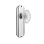 Nostalgic Warehouse Vintage Crystal Victorian Passage Door Knob Set with Deco Rose, 2-3/4" Backset and Decorative Keyhole Bright Chrome