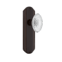 Nostalgic Warehouse Vintage Crystal Victorian Passage Door Knob Set with Deco Rose and 2-3/4" Backset Timeless Bronze