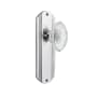 Nostalgic Warehouse Vintage Crystal Victorian Passage Door Knob Set with Deco Rose and 2-3/4" Backset Bright Chrome