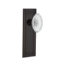 Nostalgic Warehouse Vintage Crystal Victorian Dummy Door Knob Set with Mission Rose Timeless Bronze